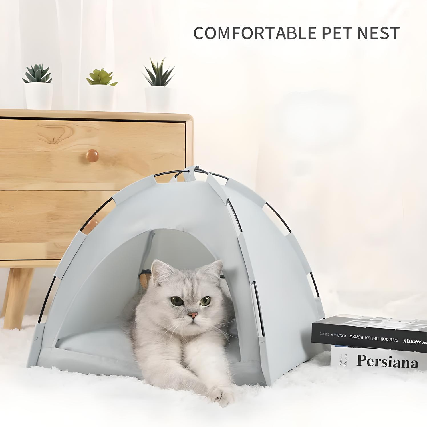 Lit pour animal de compagnie avec tapis rafraîchissant et coussin