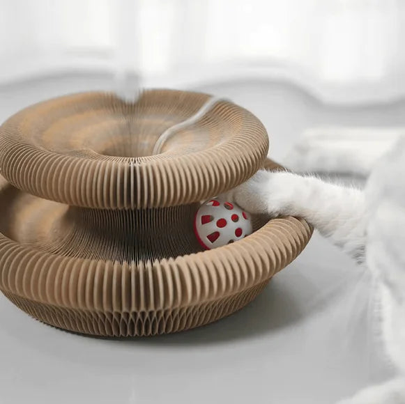 Jouet griffoir pour chat en accordéon