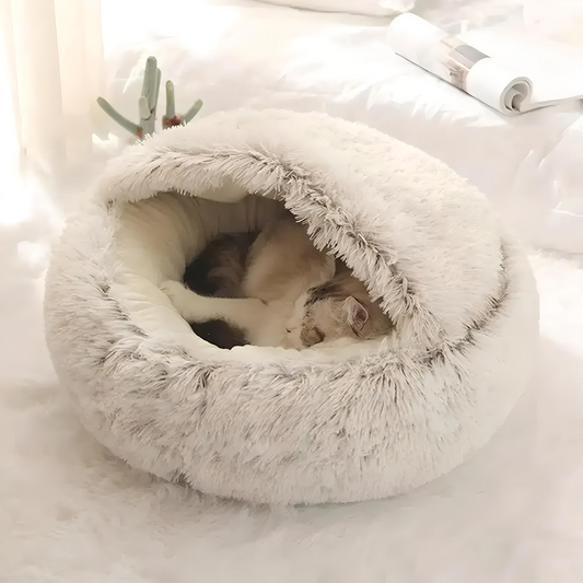 Lit en peluche douce pour animaux de compagnie