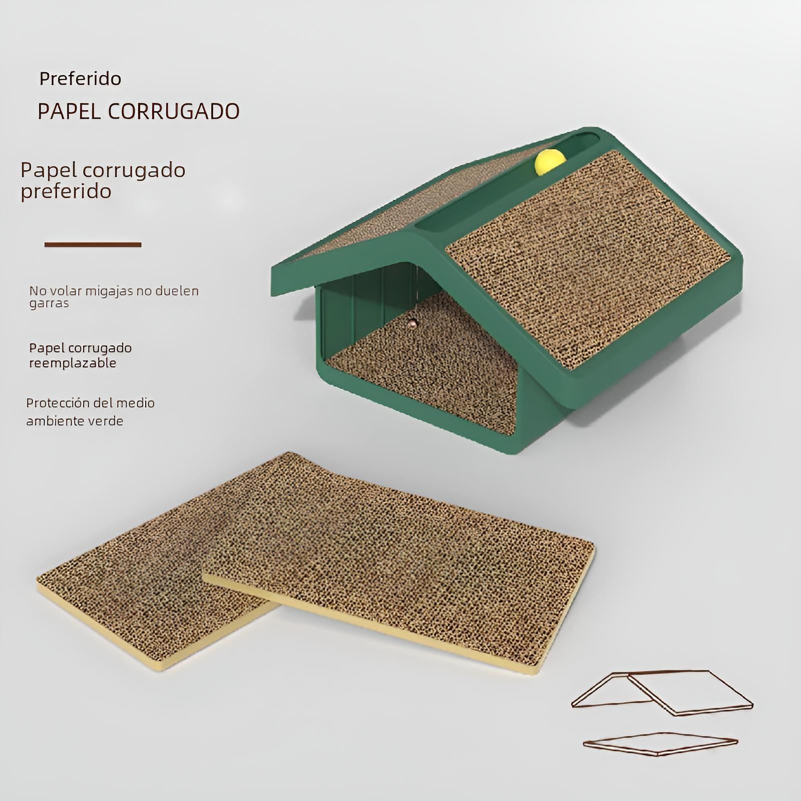 Cat Scratcher House with Toy