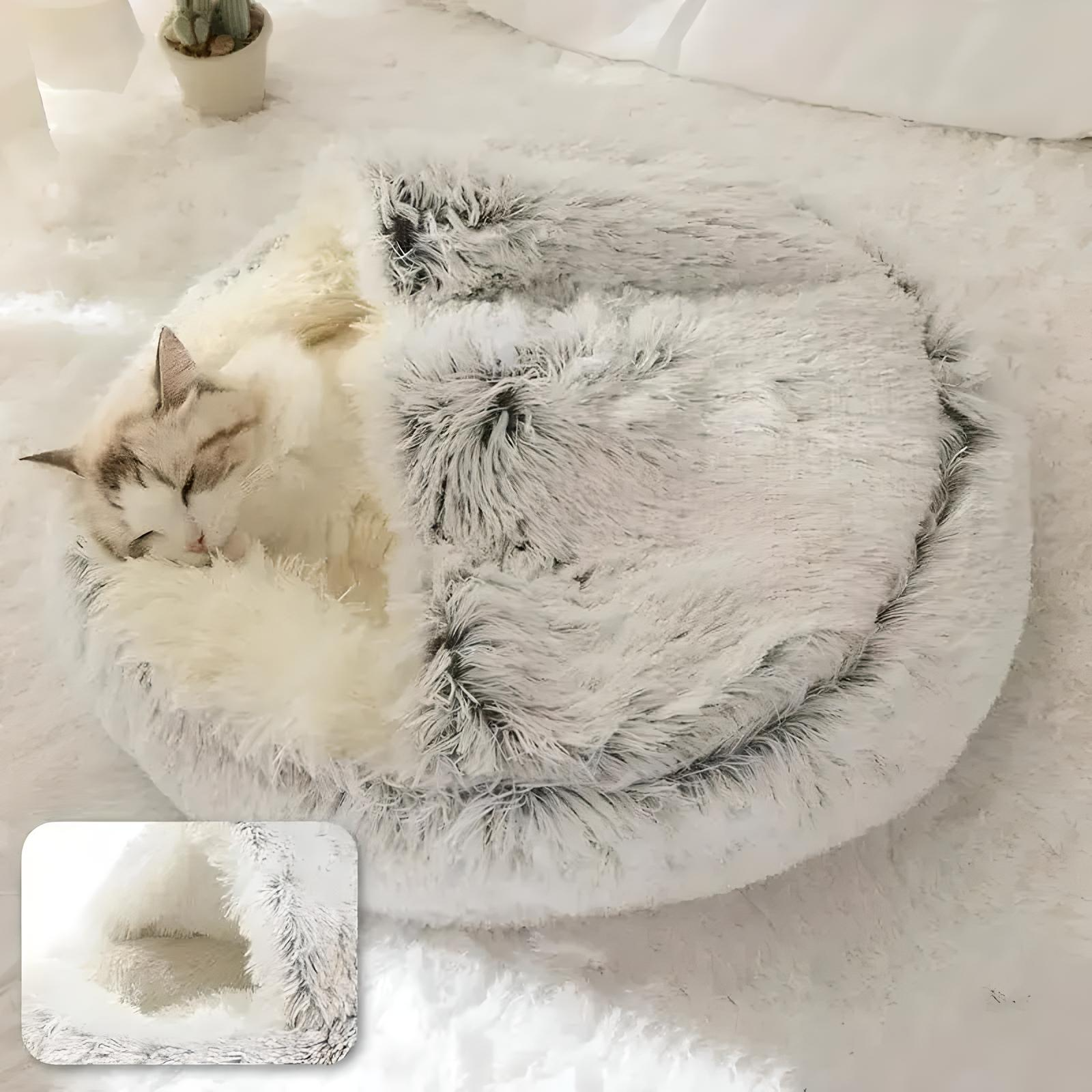 Lit en peluche douce pour animaux de compagnie