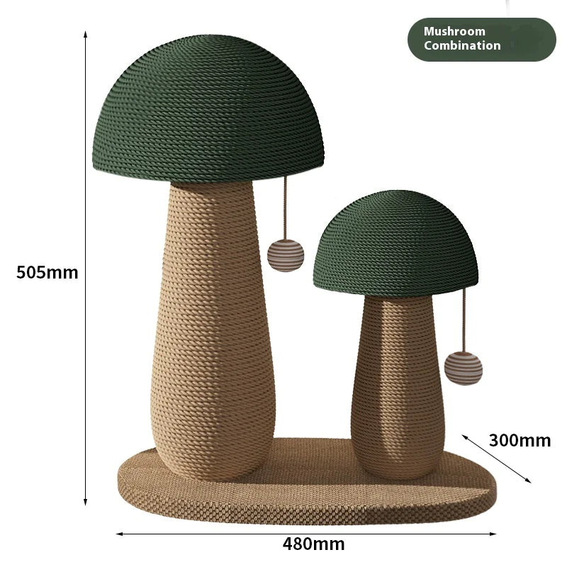 Mushroom Sisal Cat Scratching Post – Wear-Resistant Cat Scratch Board