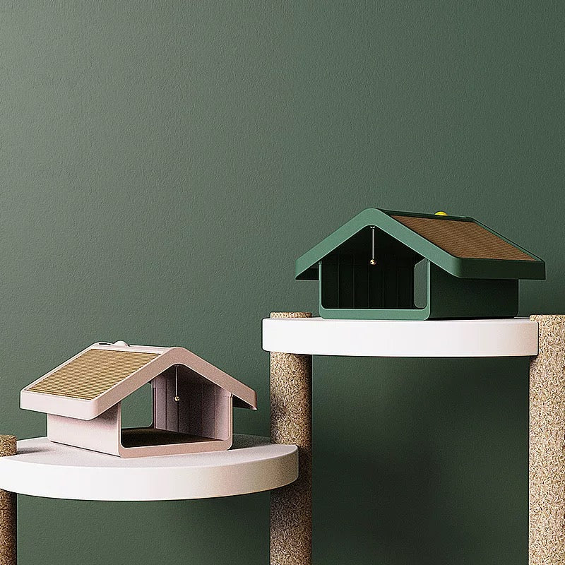 Cat Scratcher House with Toy