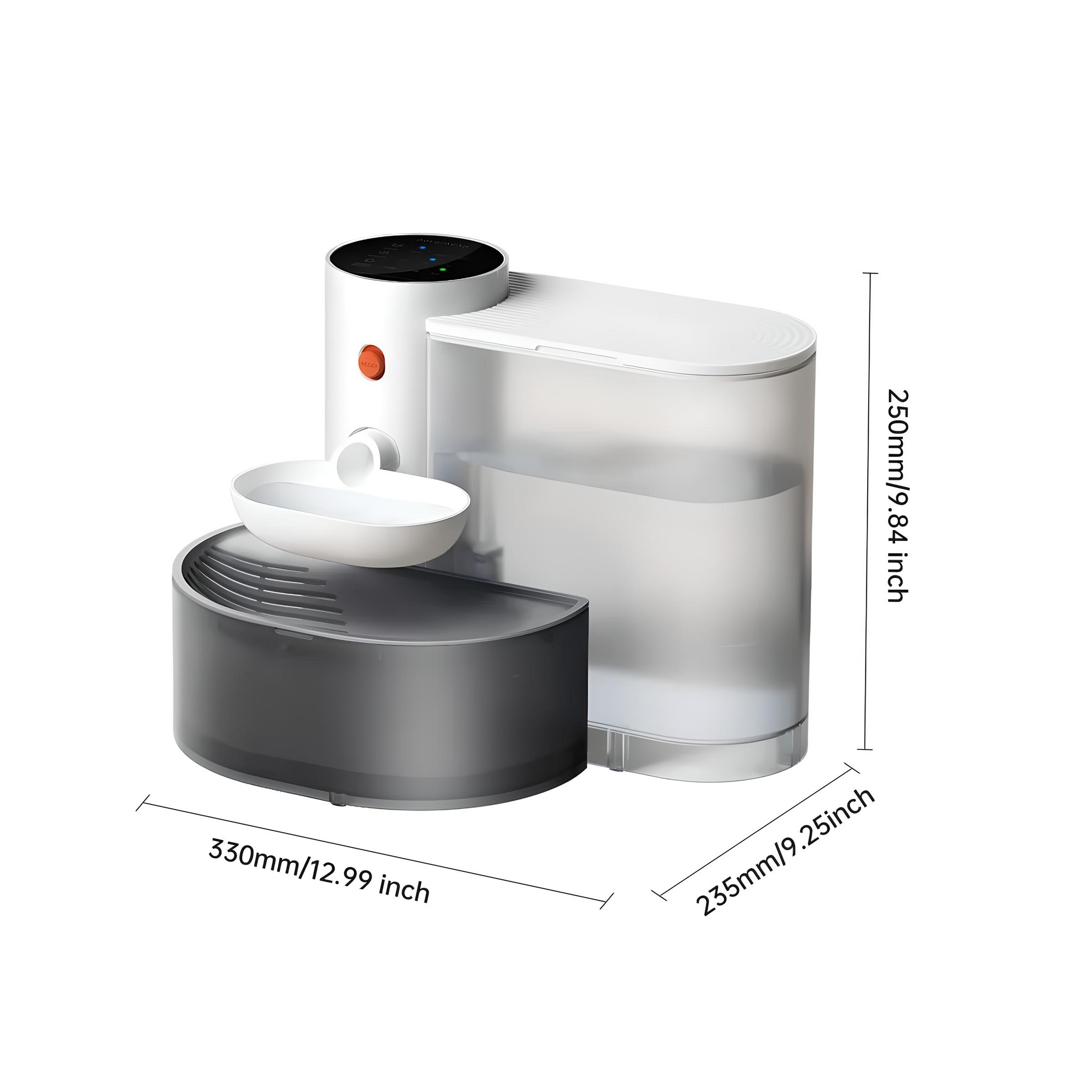 Fontaine à eau sans fil pour animaux de compagnie avec alertes intelligentes