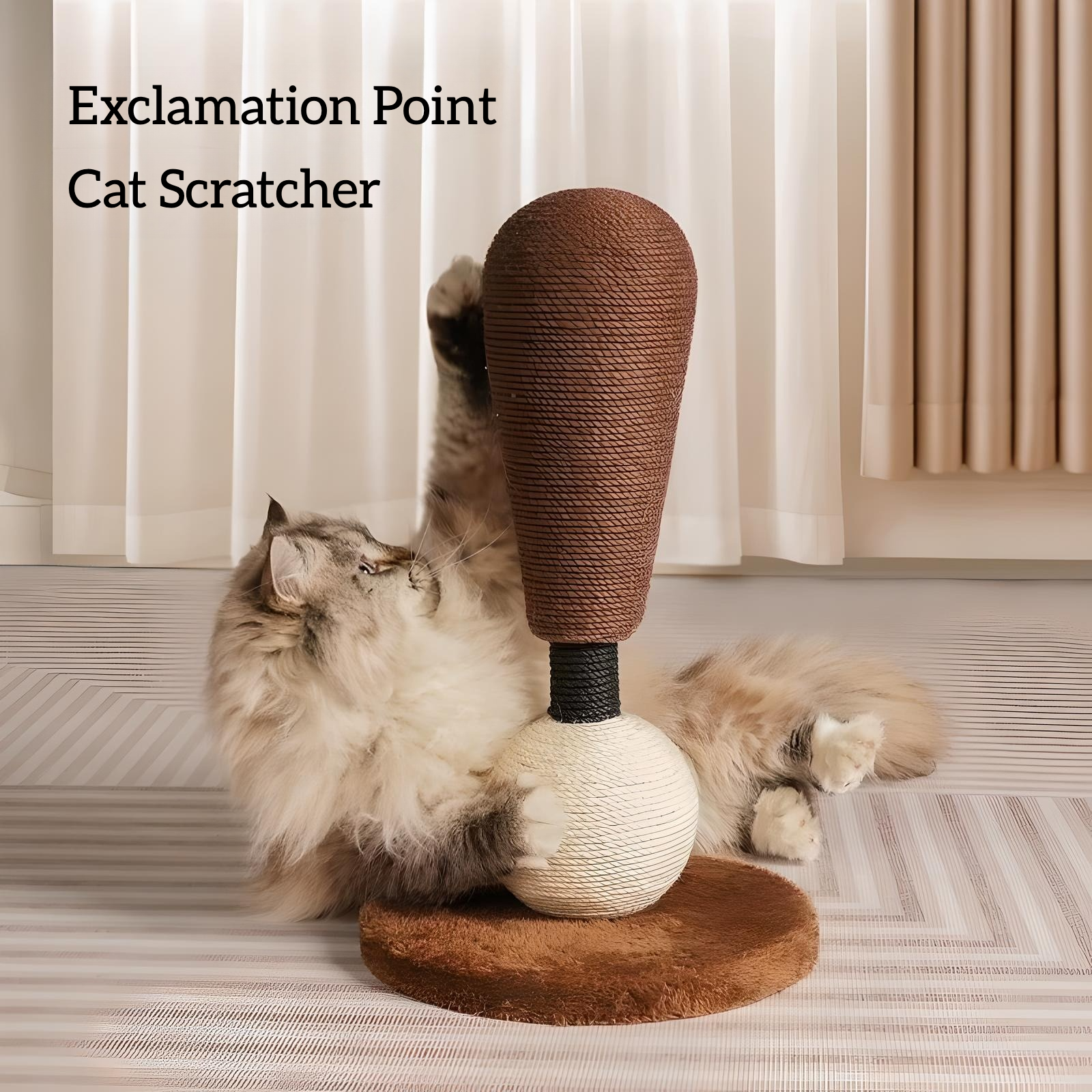 Bomb / Exclamation Point Cat Scratcher Post