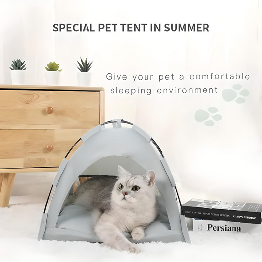 Lit pour animal de compagnie avec tapis rafraîchissant et coussin