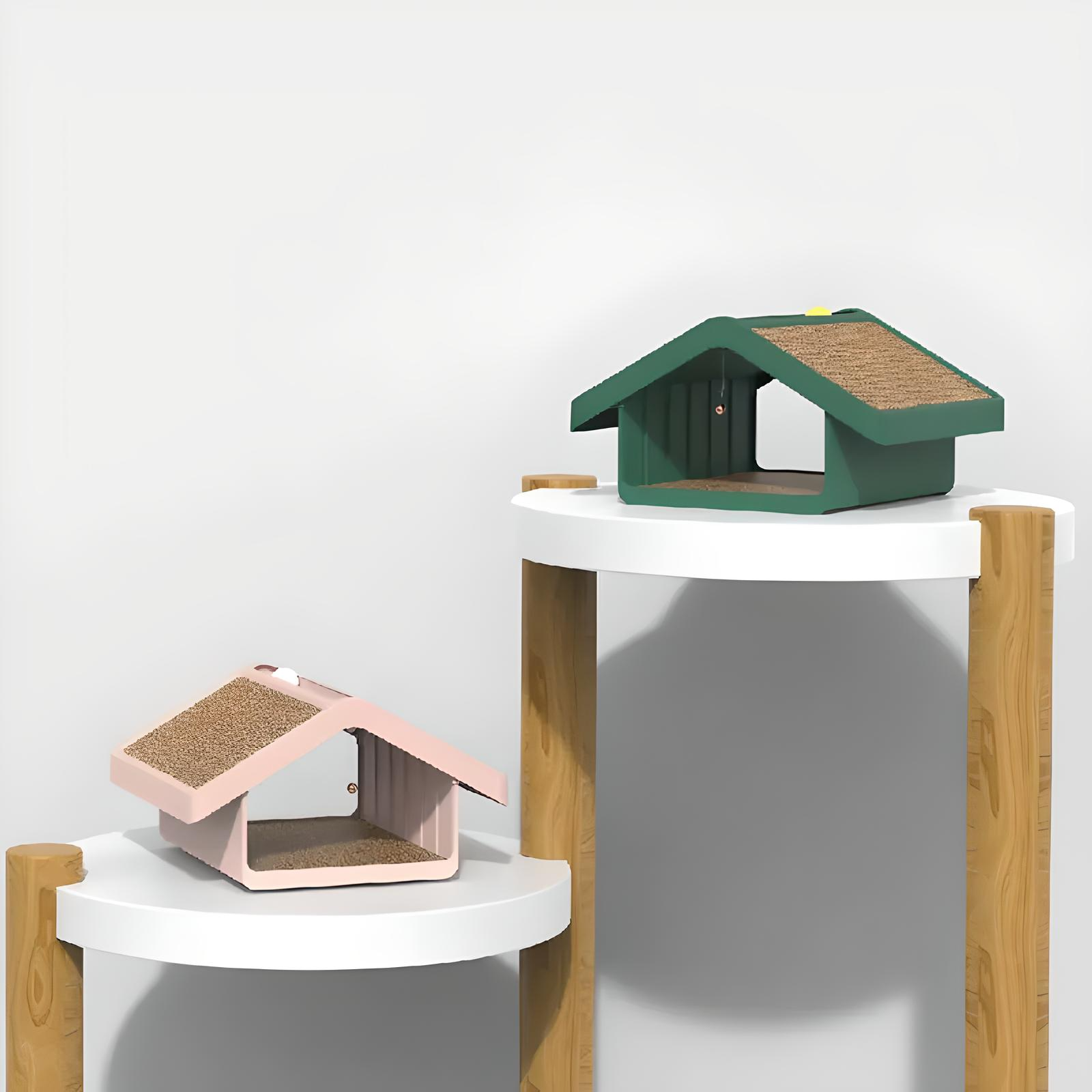 Cat Scratcher House with Toy