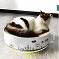 Load image into Gallery viewer, Round Corrugated Cat Scratching Board and Bed
