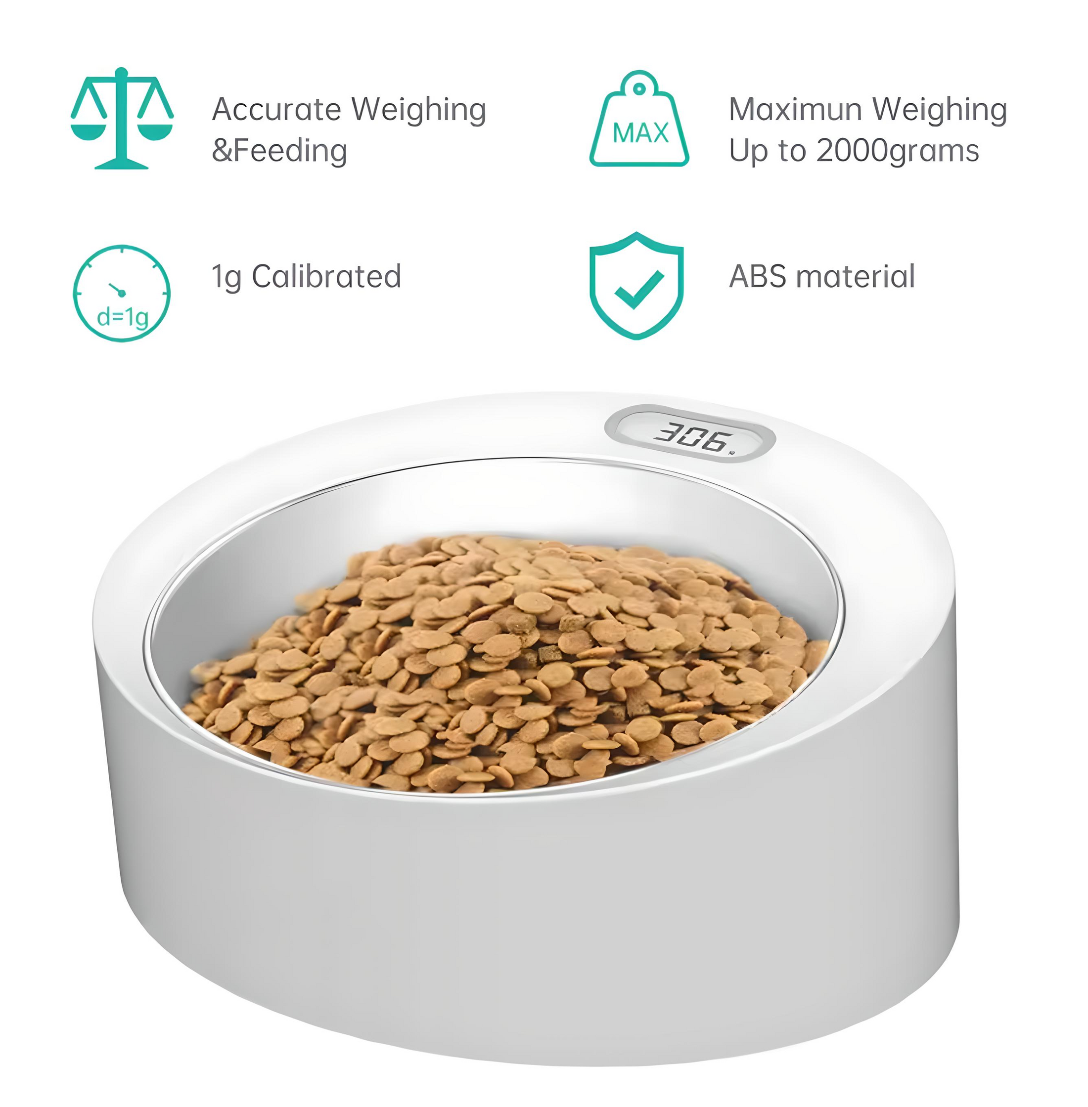 Gamelle pour chien en acier inoxydable avec balance intégrée