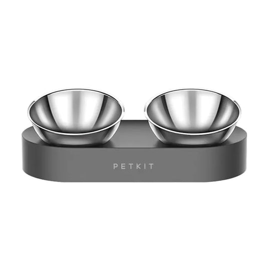Gamelles doubles réglables en acier inoxydable PetKit pour animaux de compagnie