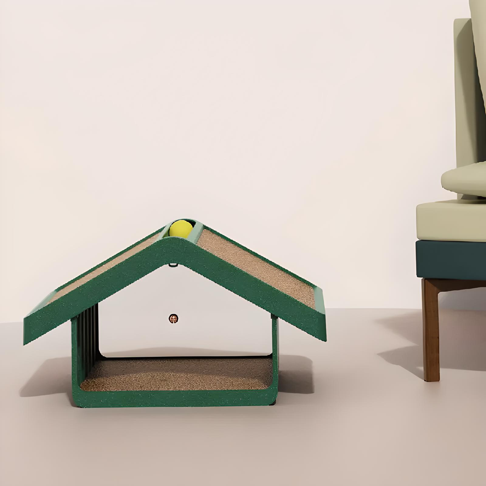 Cat Scratcher House with Toy