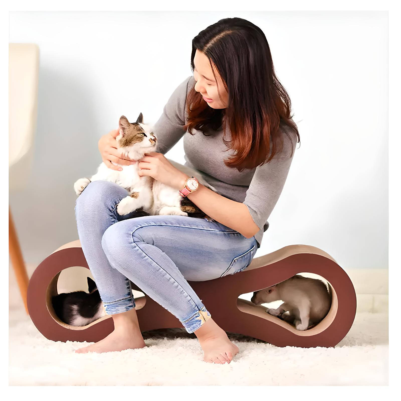 Cat Scratcher Bed – 8-Shaped Corrugated Lounge