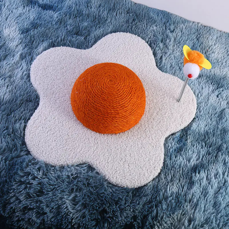 Planche à gratter en sisal fleuri pour chat