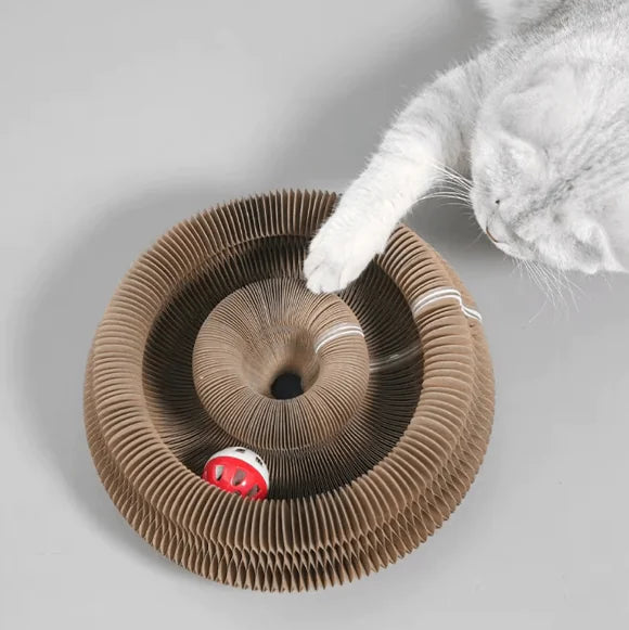 Jouet griffoir pour chat en accordéon