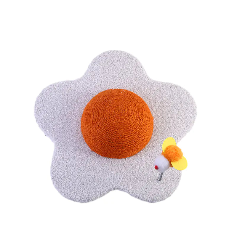 Planche à gratter en sisal fleuri pour chat