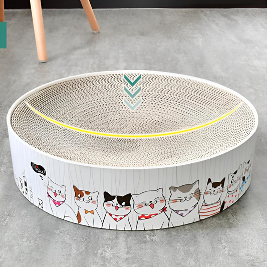 Round Corrugated Cat Scratching Board and Bed