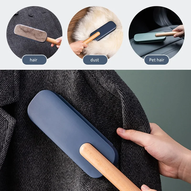 Brosse électrostatique autonettoyante réutilisable pour poils d'animaux