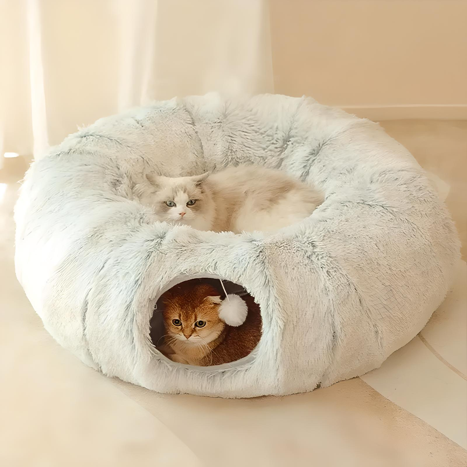 Lit tunnel fermé pour chat – Taille extra large