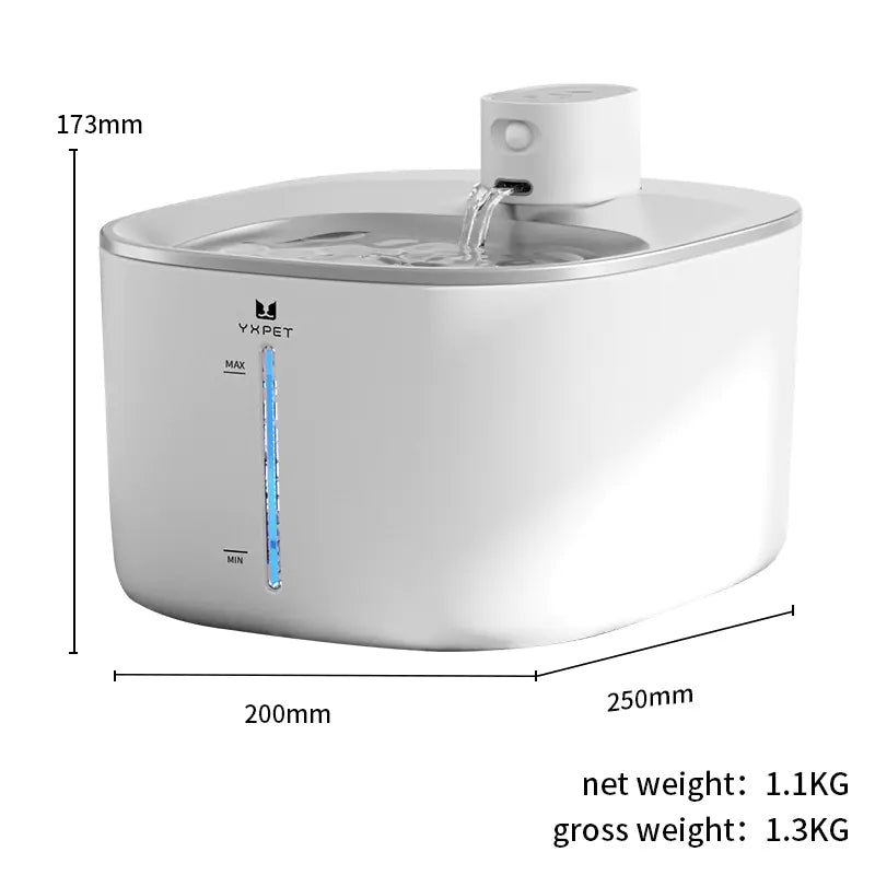 Fontaine à eau intelligente sans fil pour chat